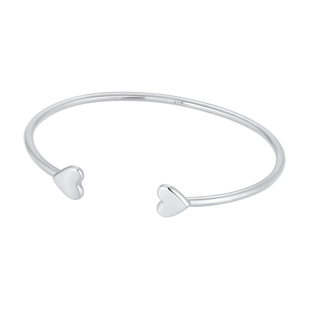 Silber - Elli PREMIUM | Armreif Herz | 925er Sterling Silber