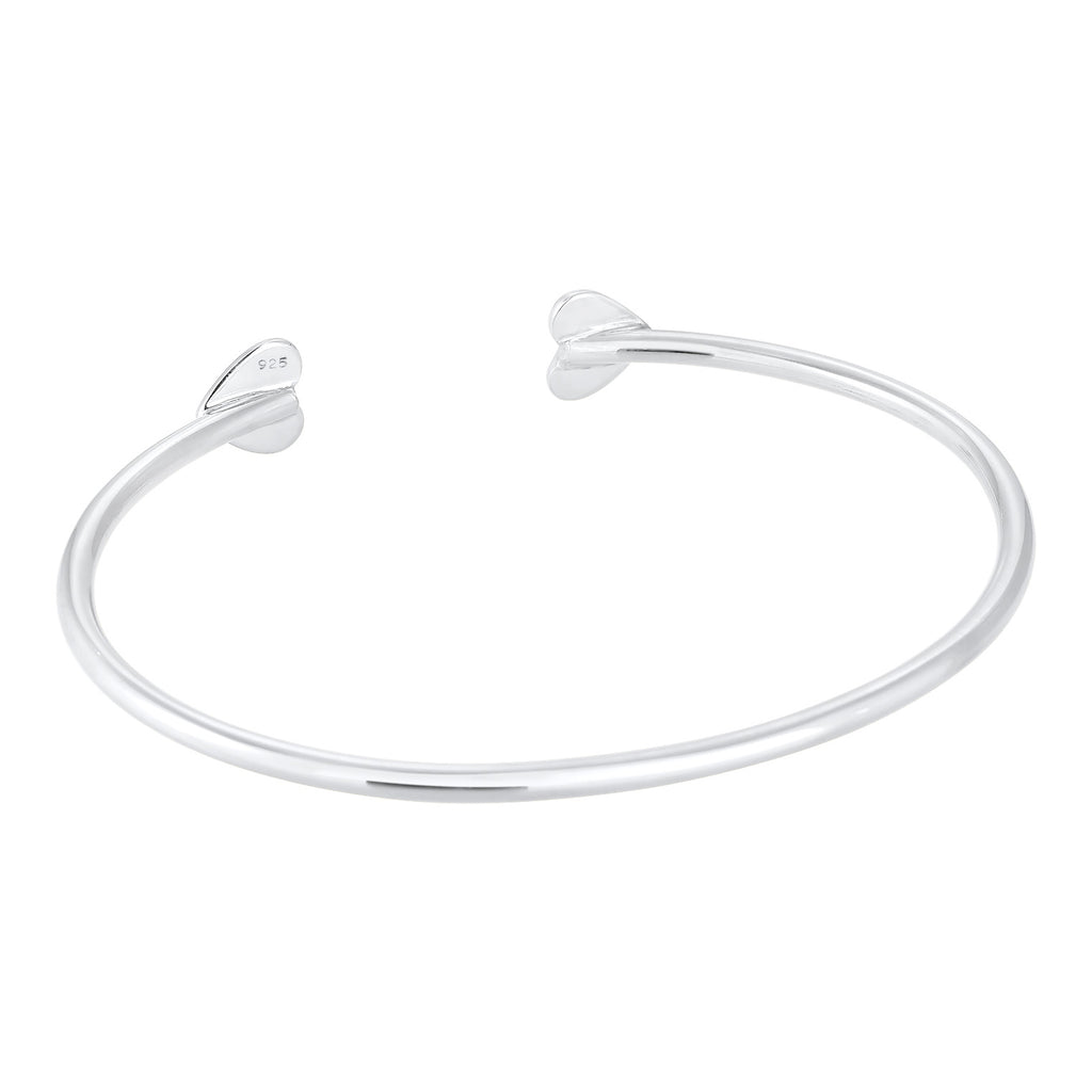 Silber - Elli PREMIUM | Armreif Herz | 925er Sterling Silber