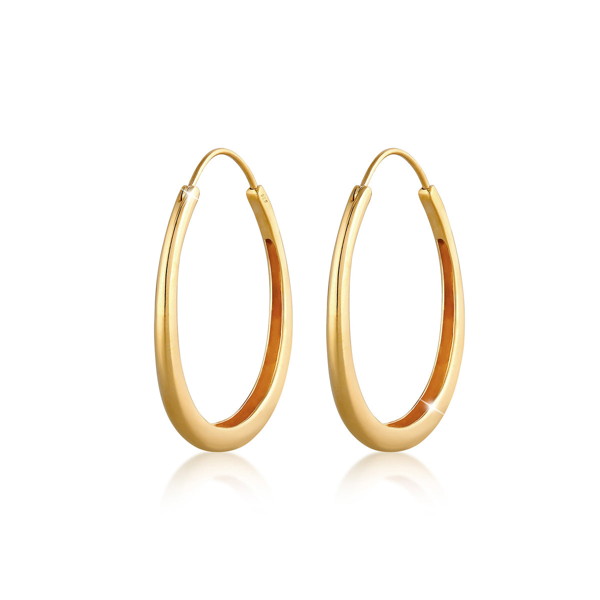 Gold - Elli | Creole | 925 Sterling Silber vergoldet
