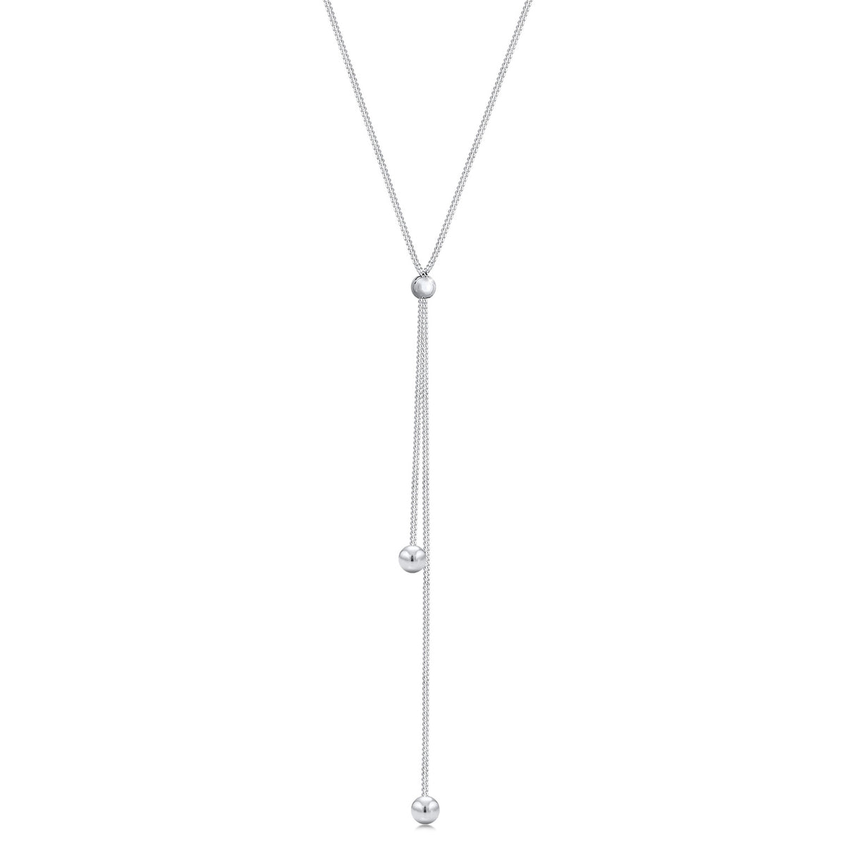 Silber - Elli | Y-Halskette Kugel | 925er Sterling Silber