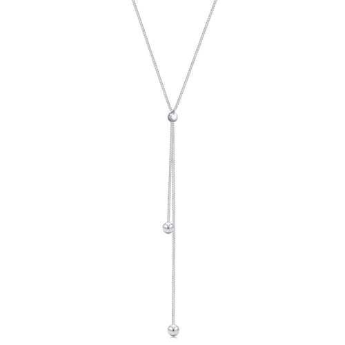 Silber - Elli | Y-Halskette Kugel | 925er Sterling Silber