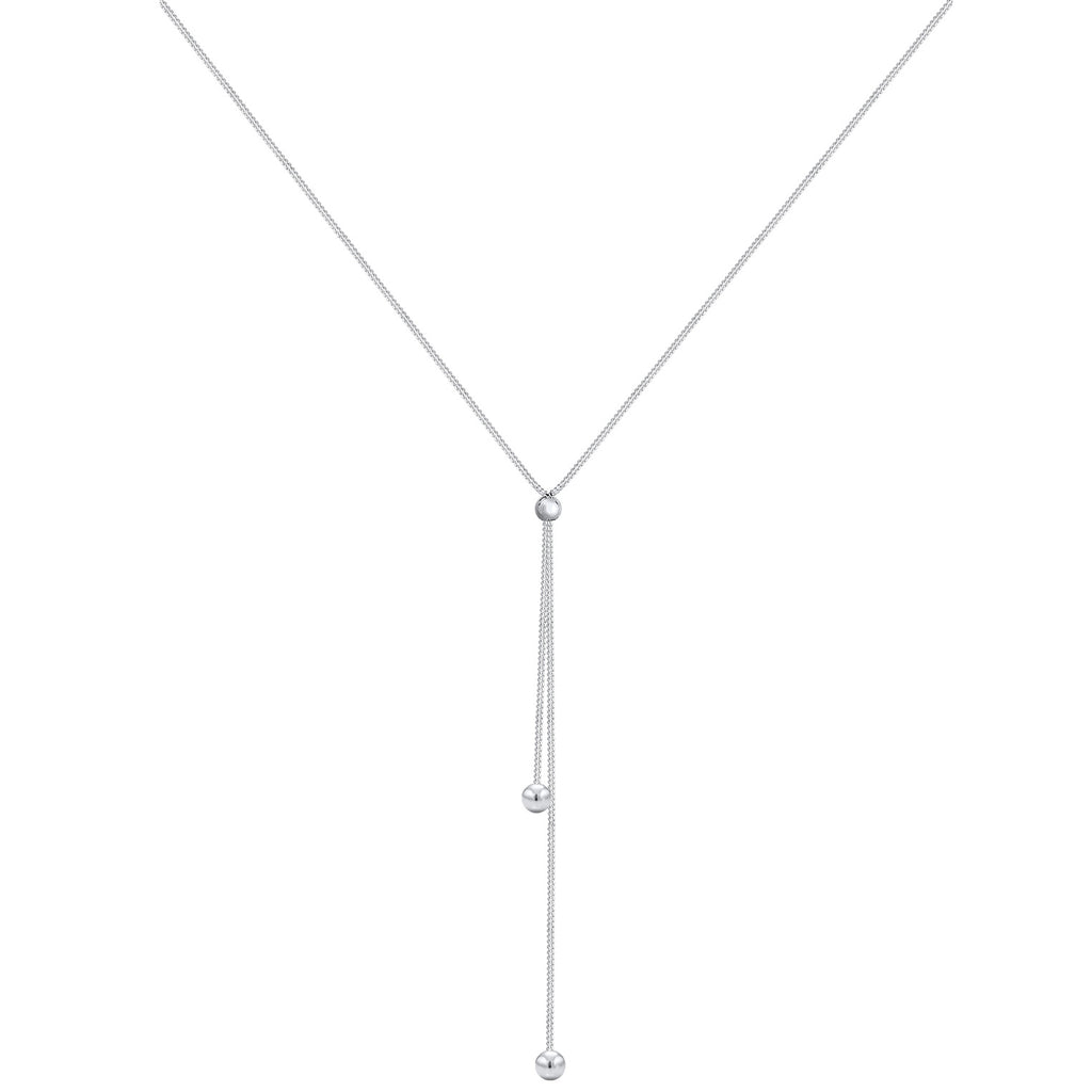 Silber - Elli | Y-Halskette Kugel | 925er Sterling Silber