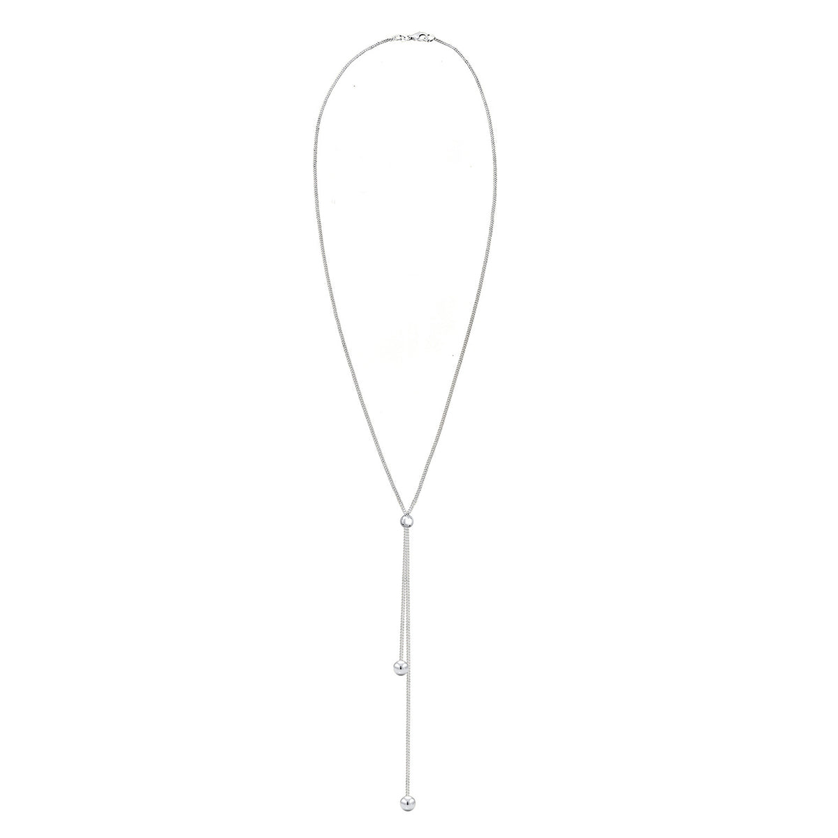 Silber - Elli | Y-Halskette Kugel | 925er Sterling Silber