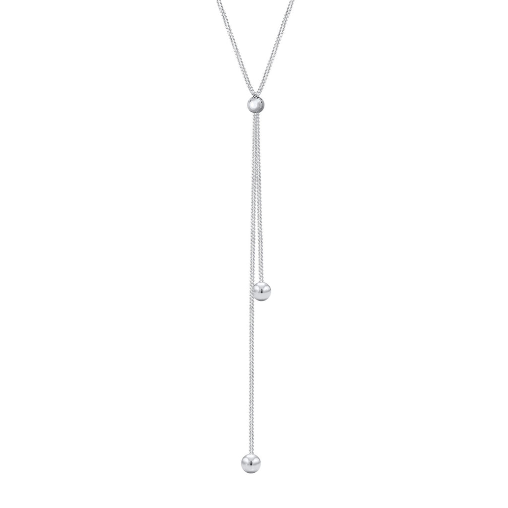 Silber - Elli | Y-Halskette Kugel | 925er Sterling Silber