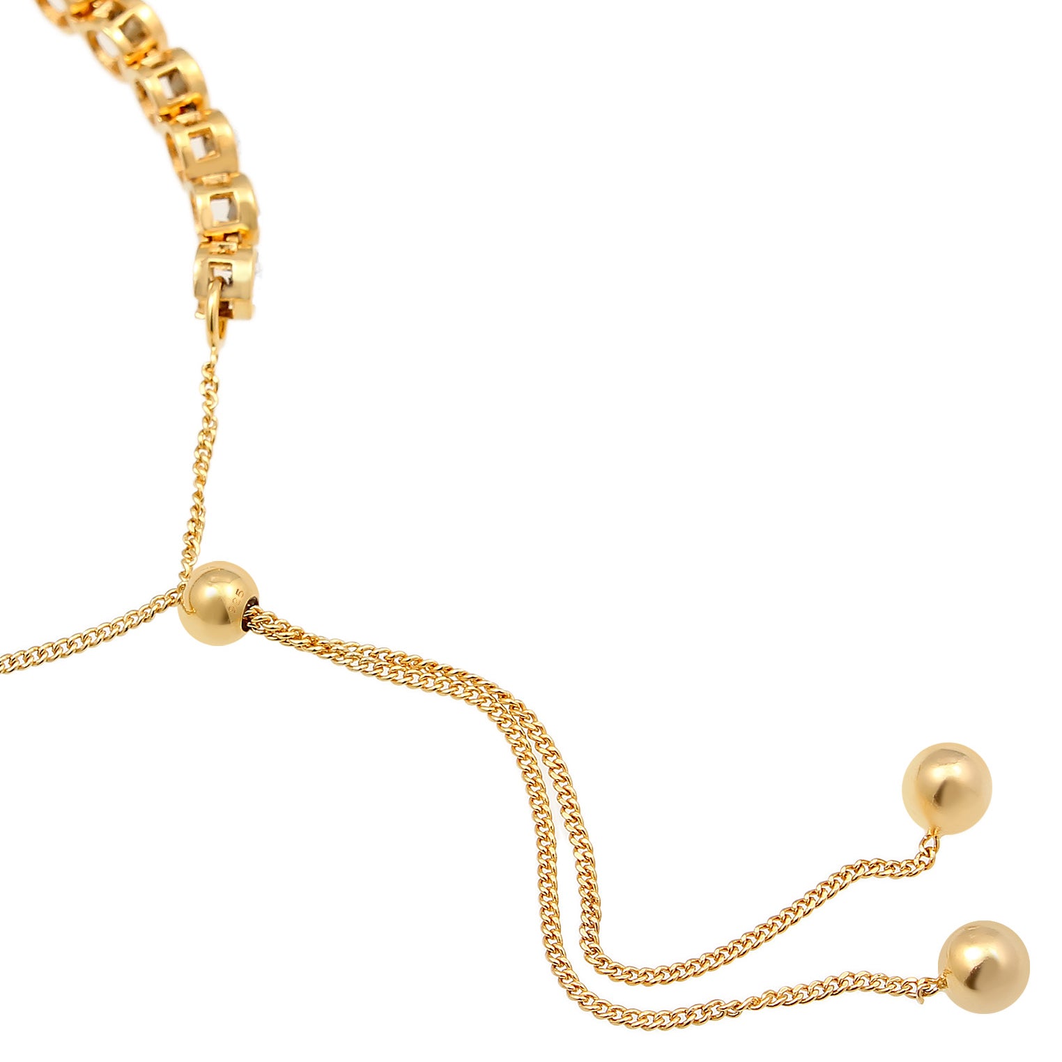 Gold - Elli PREMIUM | Tennisarmband | Mit Kristallen von Swarovski® (Weiß) | 925 Sterling Silber vergoldet