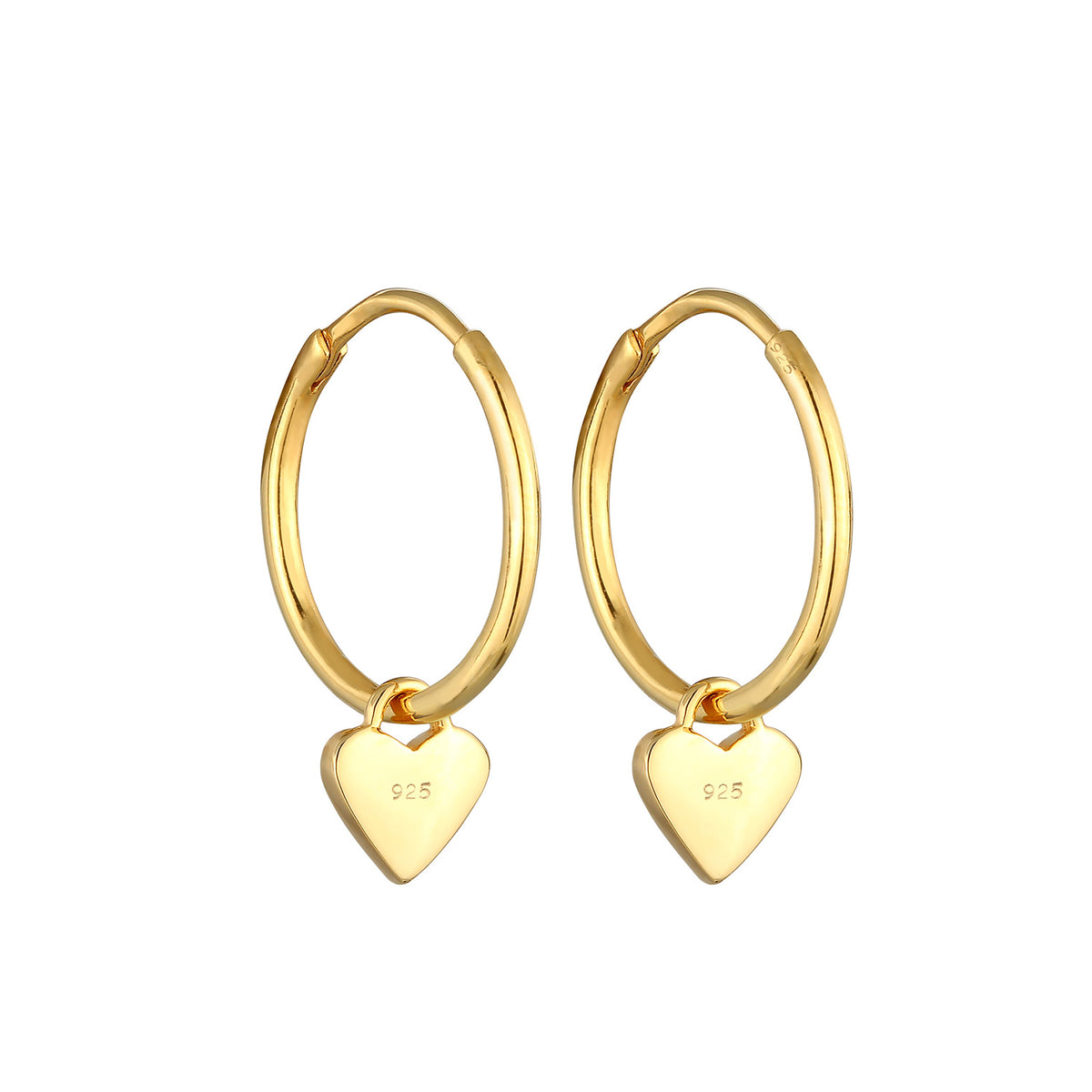 Gold - Elli | Creole | 925 Sterling Silber vergoldet