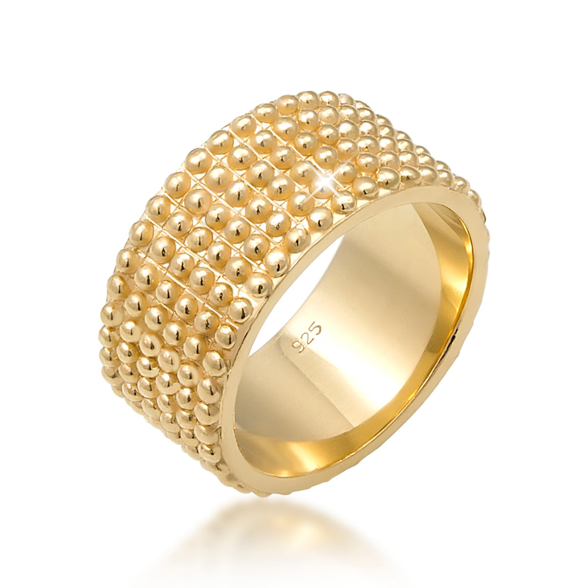 Gold - Elli | Bandring | 925 Sterling Silber vergoldet