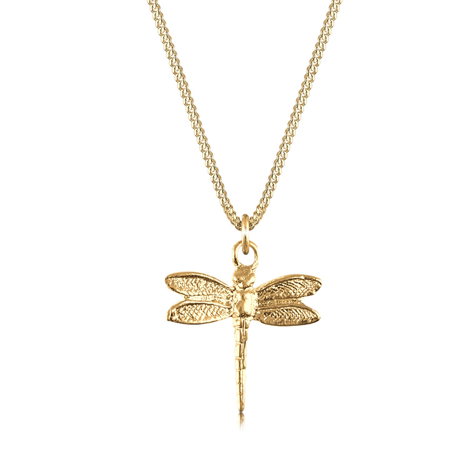 Gold - Elli | Halskette Libelle | 925 Sterling Silber vergoldet