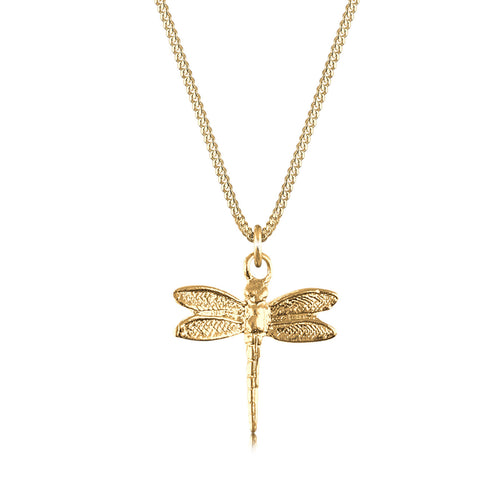 Gold - Elli | Halskette Libelle | 925 Sterling Silber vergoldet