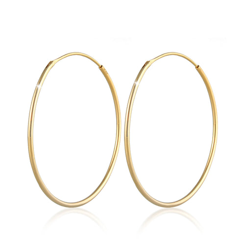 Gold - Elli | Creole | 925 Sterling Silber vergoldet