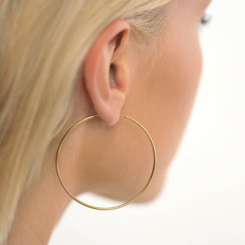 Gold - Elli | Creole | 925 Sterling Silber vergoldet