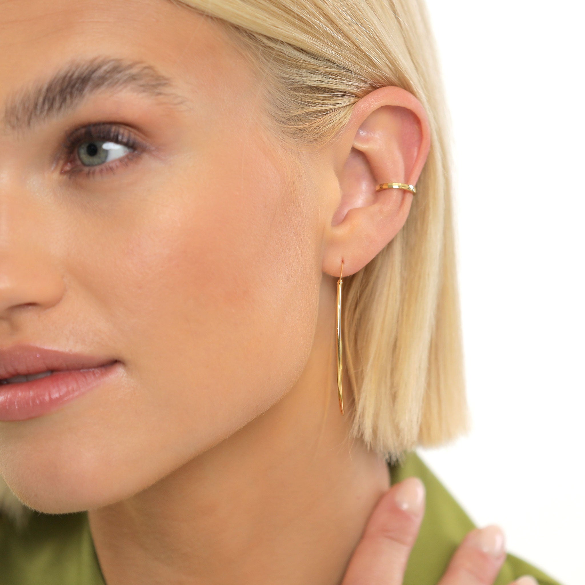 Gold - Elli | Creole | 925 Sterling Silber vergoldet
