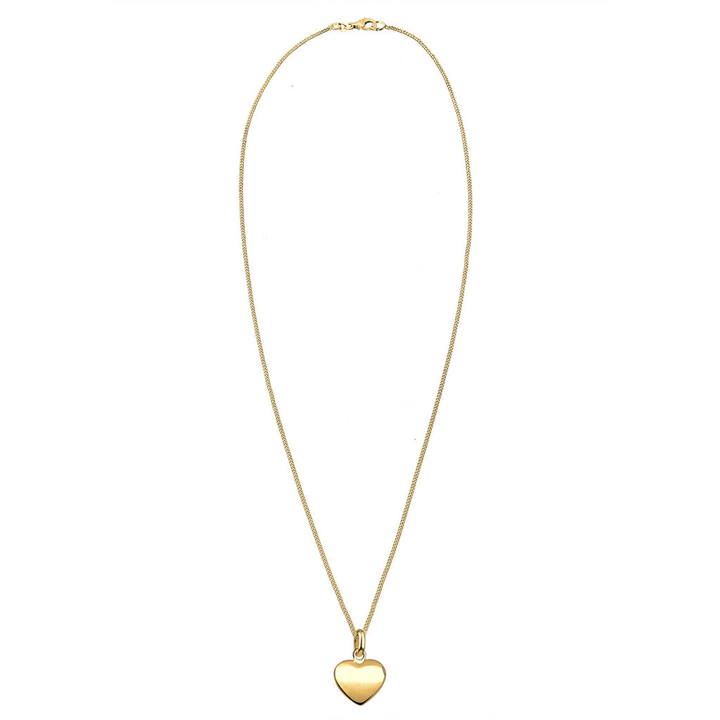 Gold - Elli | Halskette Herz | 925 Sterling Silber vergoldet