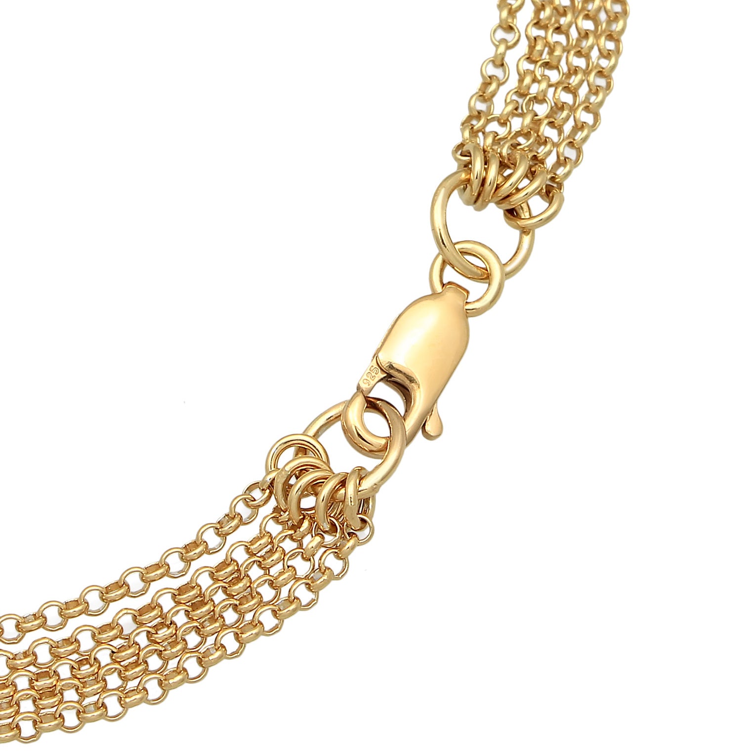 Gold - Elli | Gliederarmband | 925 Sterling Silber vergoldet