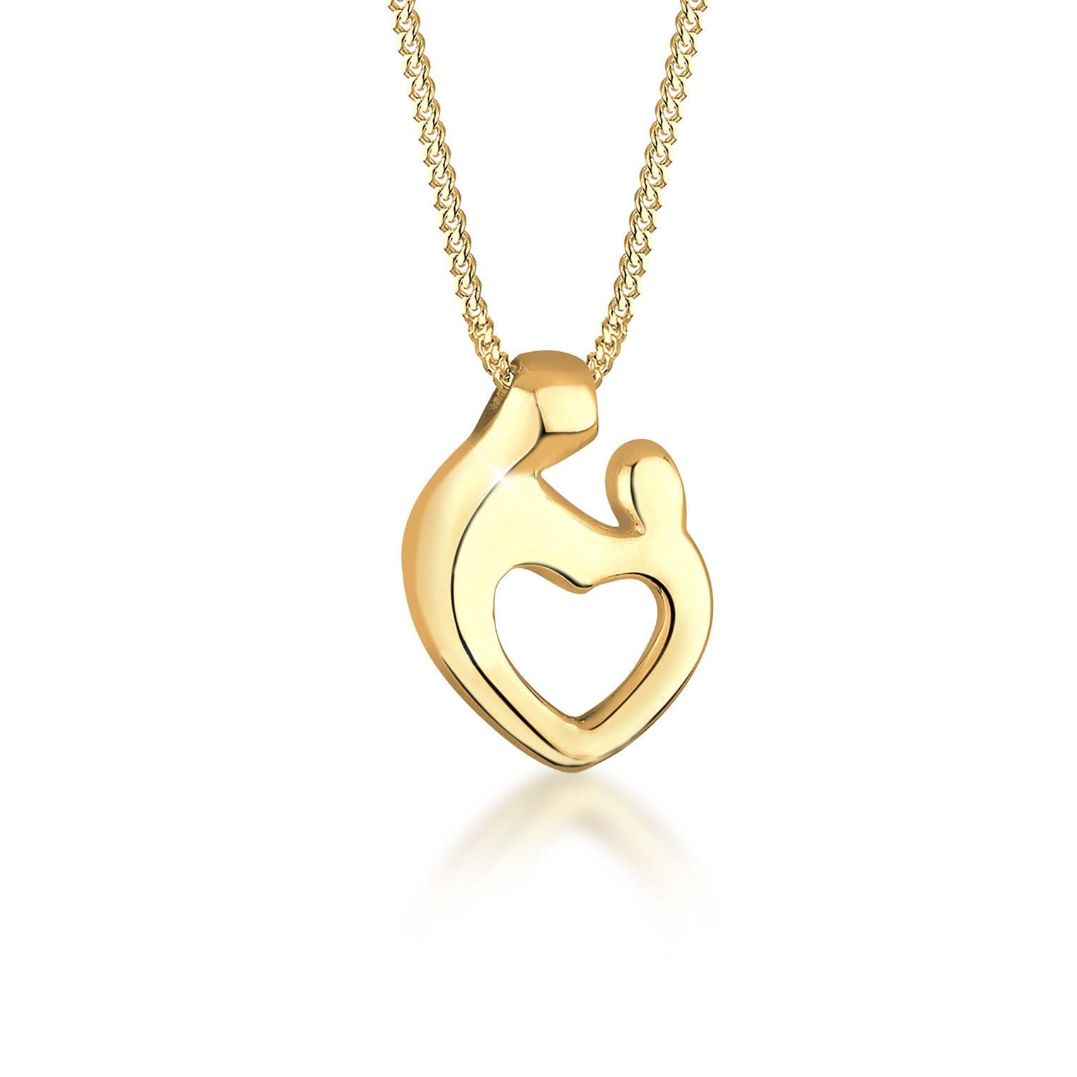 Gold - Elli | Halskette Mutter Kind | 925 Sterling Silber vergoldet