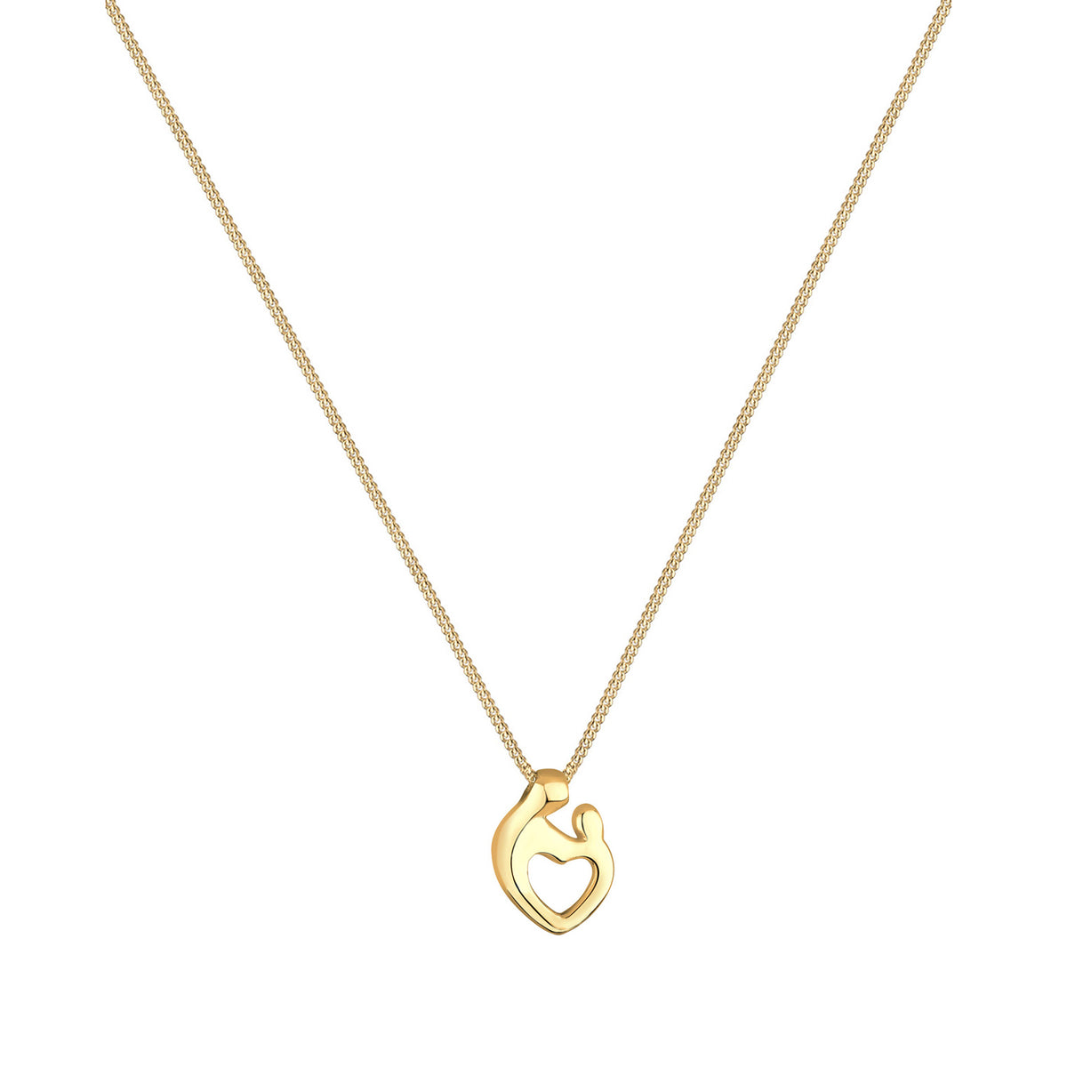 Gold - Elli | Halskette Mutter Kind | 925 Sterling Silber vergoldet