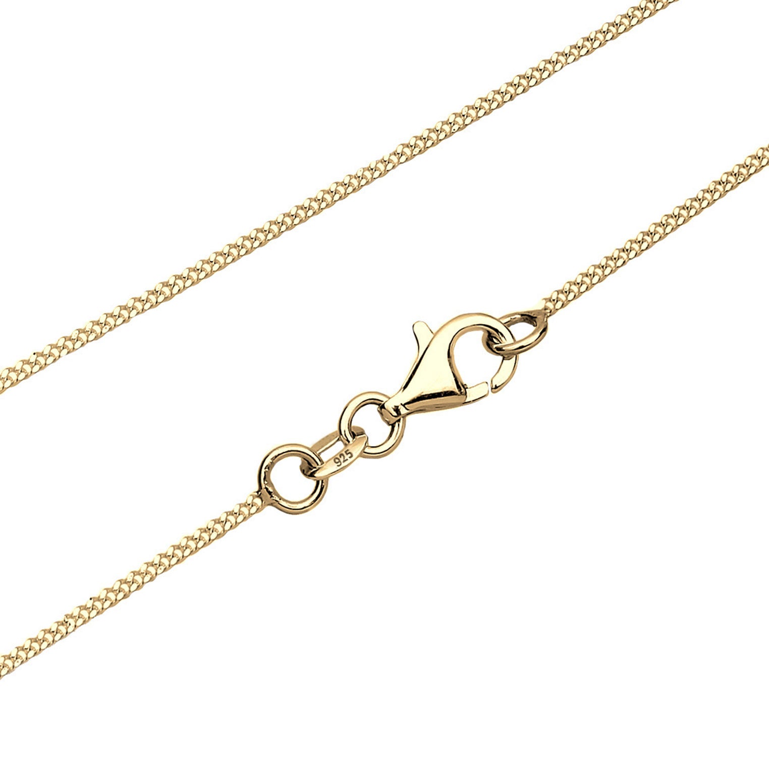Gold - Elli | Halskette Marienbild Kreuz | 925 Sterling Silber vergoldet