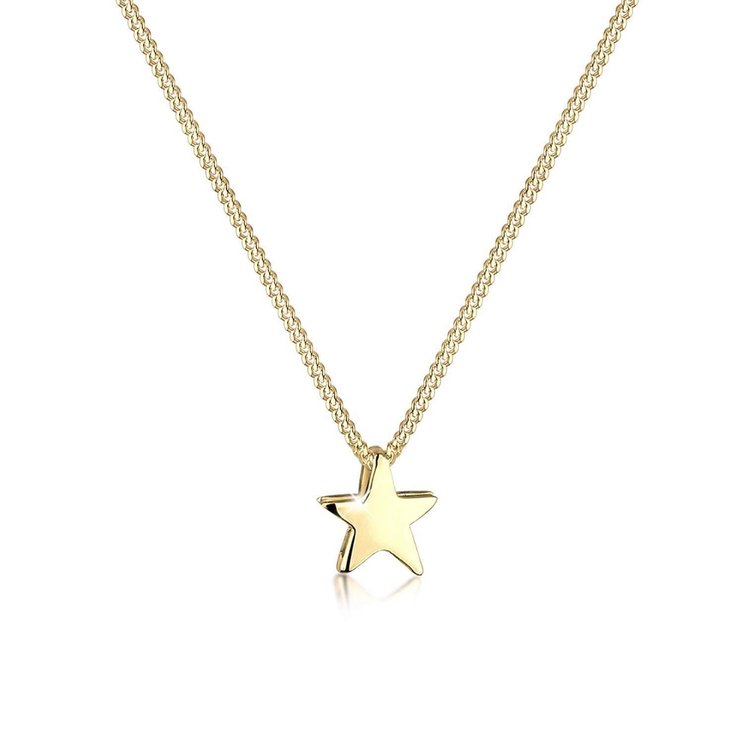 Gold - Elli | Halskette Stern | 925 Sterling Silber vergoldet