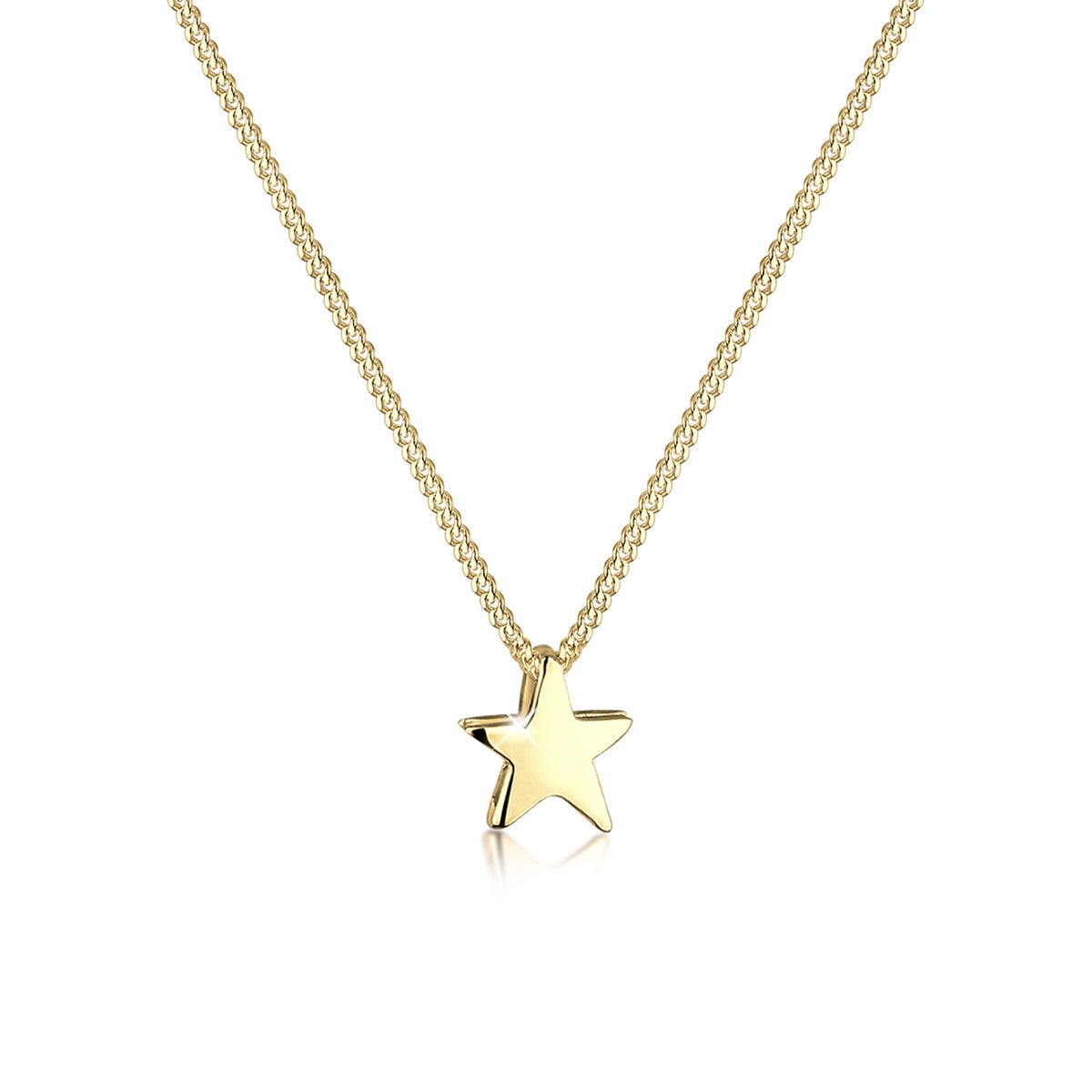 Gold - Elli | Halskette Stern | 925 Sterling Silber vergoldet