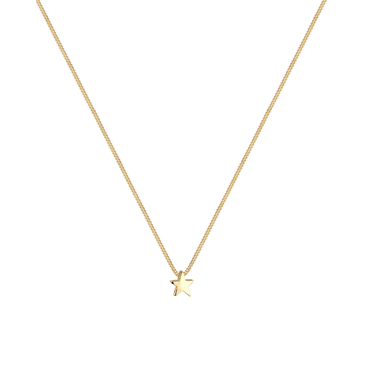 Gold - Elli | Halskette Stern | 925 Sterling Silber vergoldet