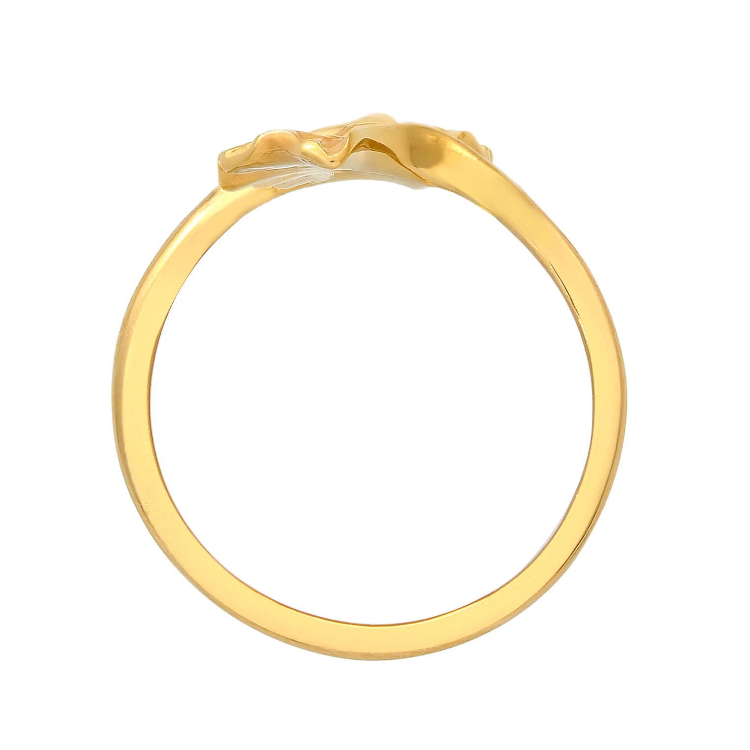Gold - Elli | Ring Ginkgo | 925 Sterling Silber vergoldet