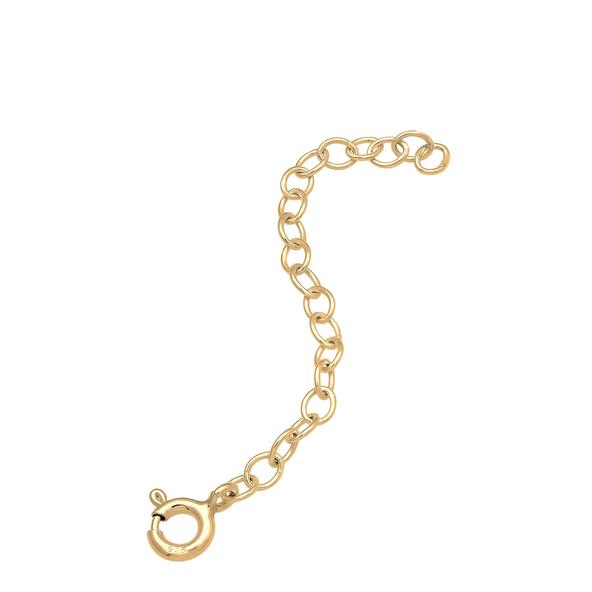 Gold - Elli | Glieder-Verlängerungskettchen | 925 Sterling Silber vergoldet