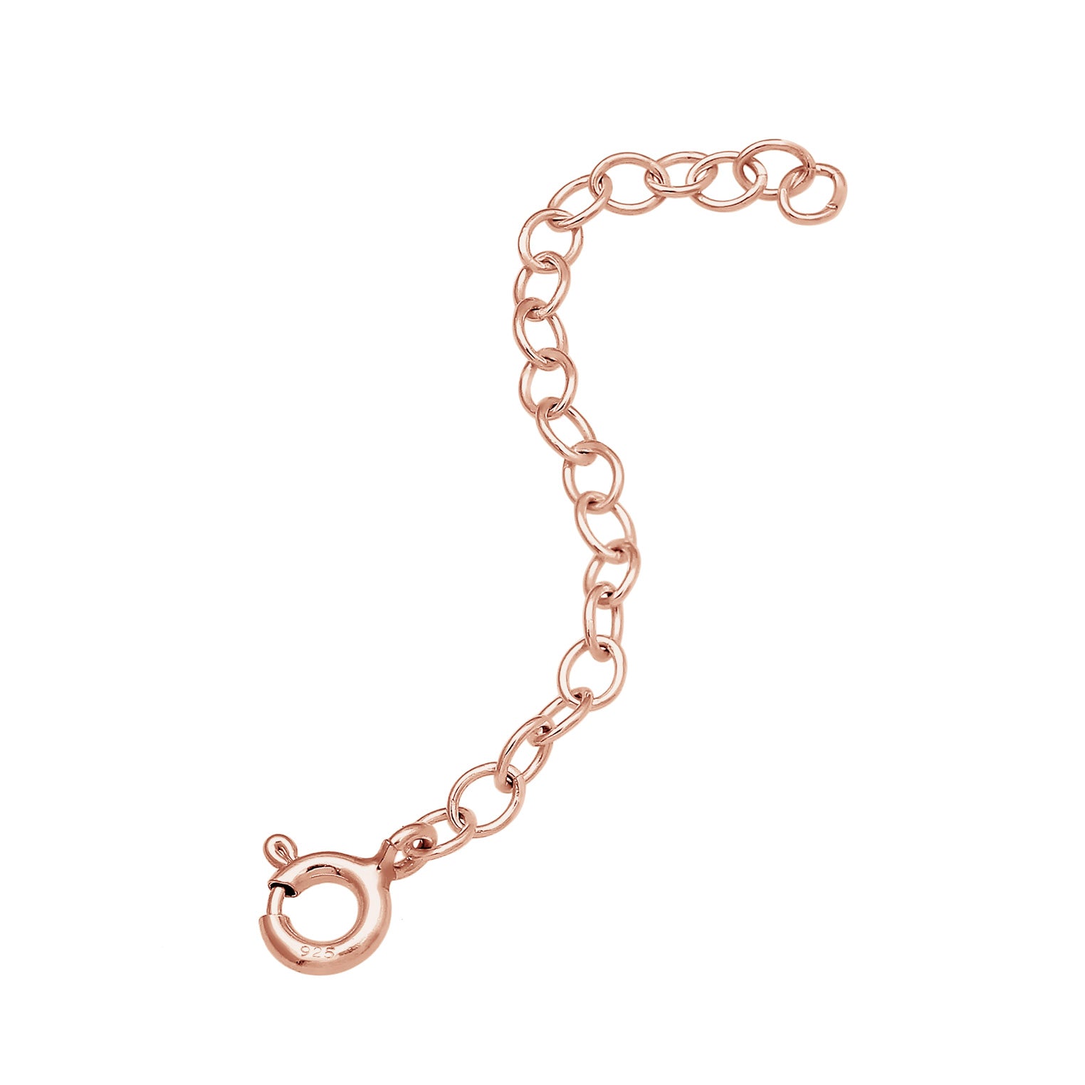 Roségold - Elli | Glieder-Verlängerungskettchen | 925 Sterling Silber Rosegold