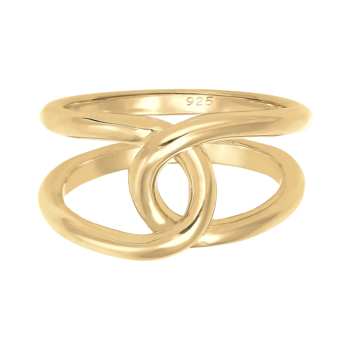 Gold - Elli | Ring Knoten | 925 Sterling Silber vergoldet