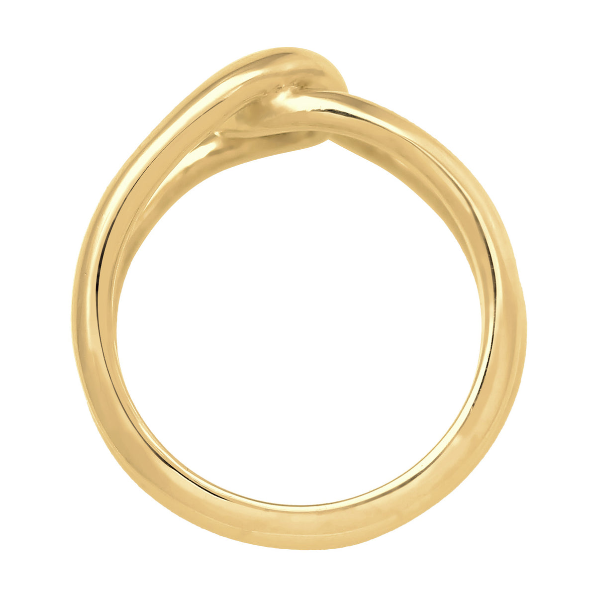 Gold - Elli | Ring Knoten | 925 Sterling Silber vergoldet