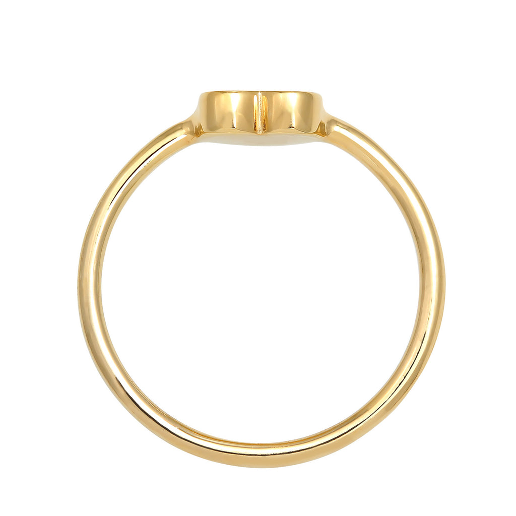 Gold - Elli | Ring Herz | 925 Sterling Silber vergoldet