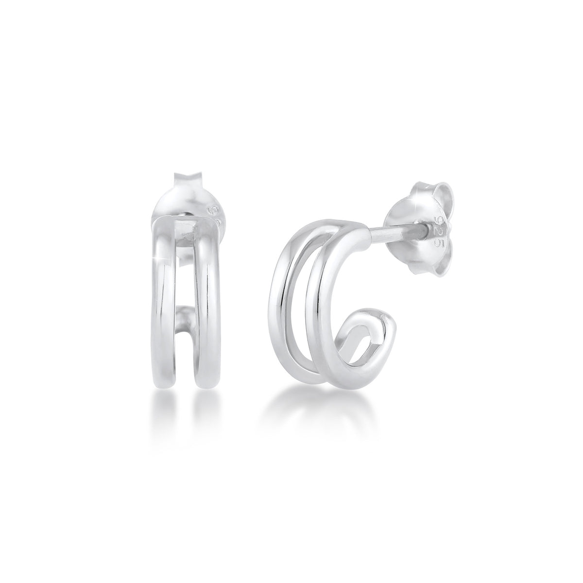 Silber - Elli | Mini Creolen Basic | 925er Sterling Silber