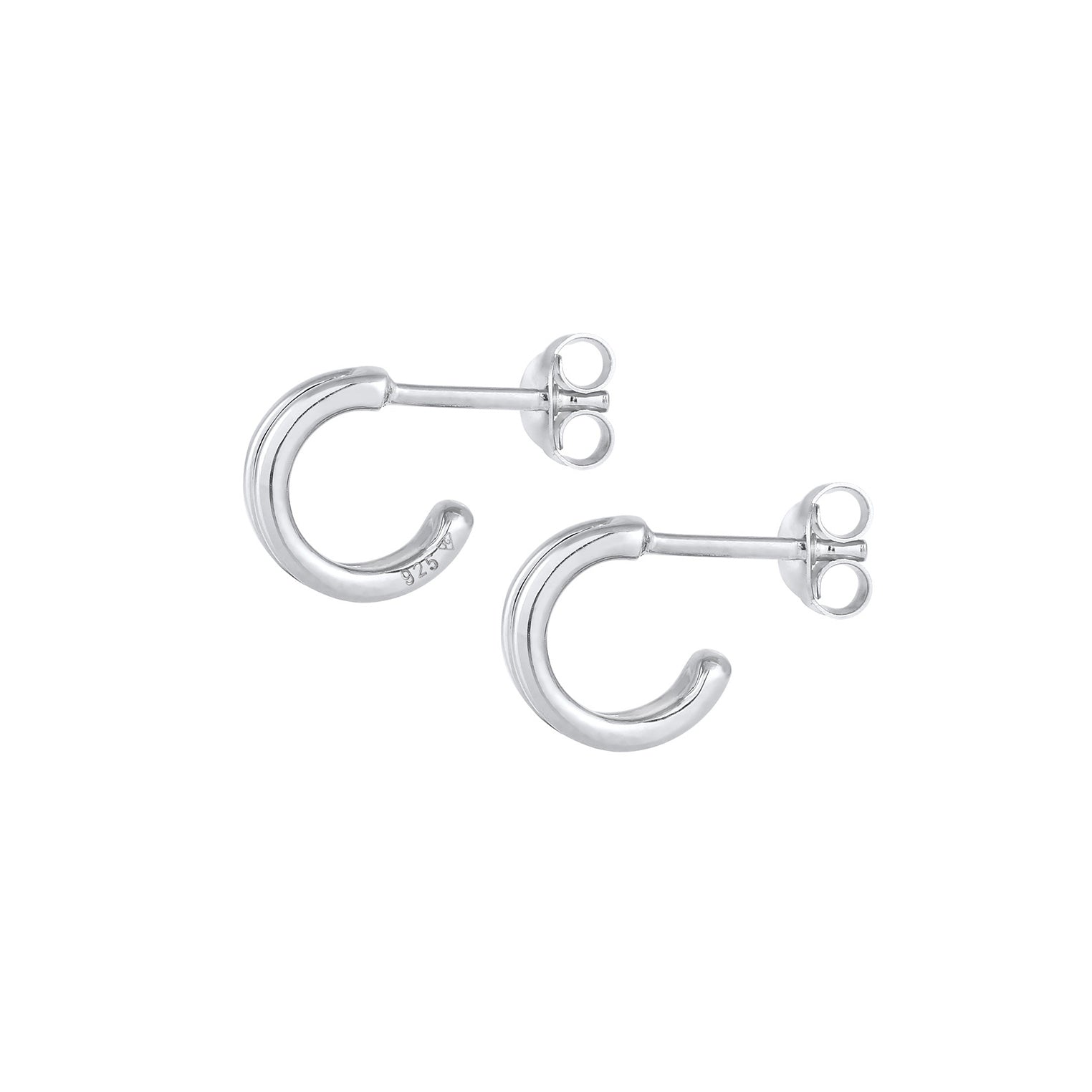 Silber - Elli | Mini Creolen Basic | 925er Sterling Silber