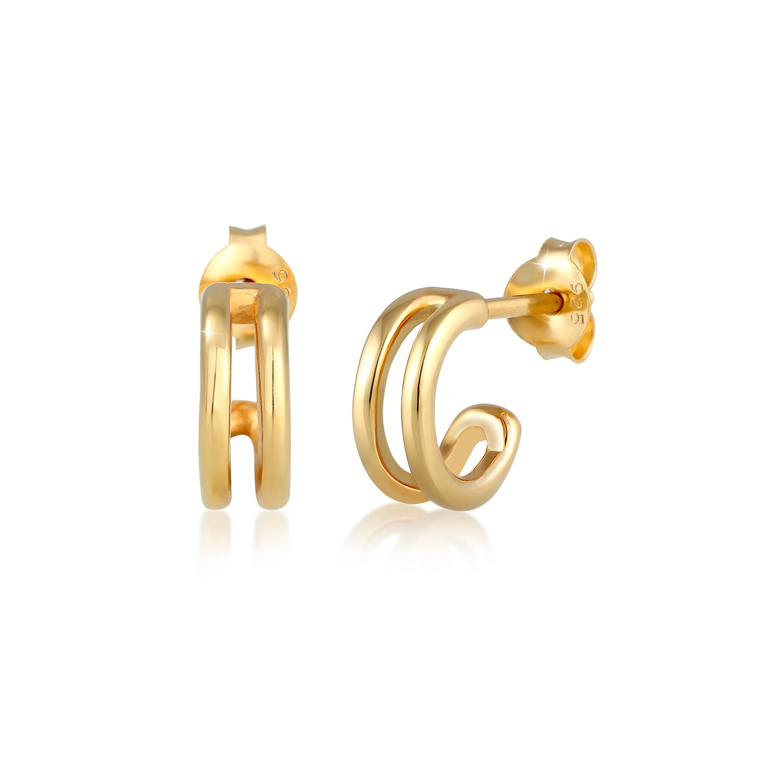 Gold - Elli | Ohrstecker | 925 Sterling Silber vergoldet