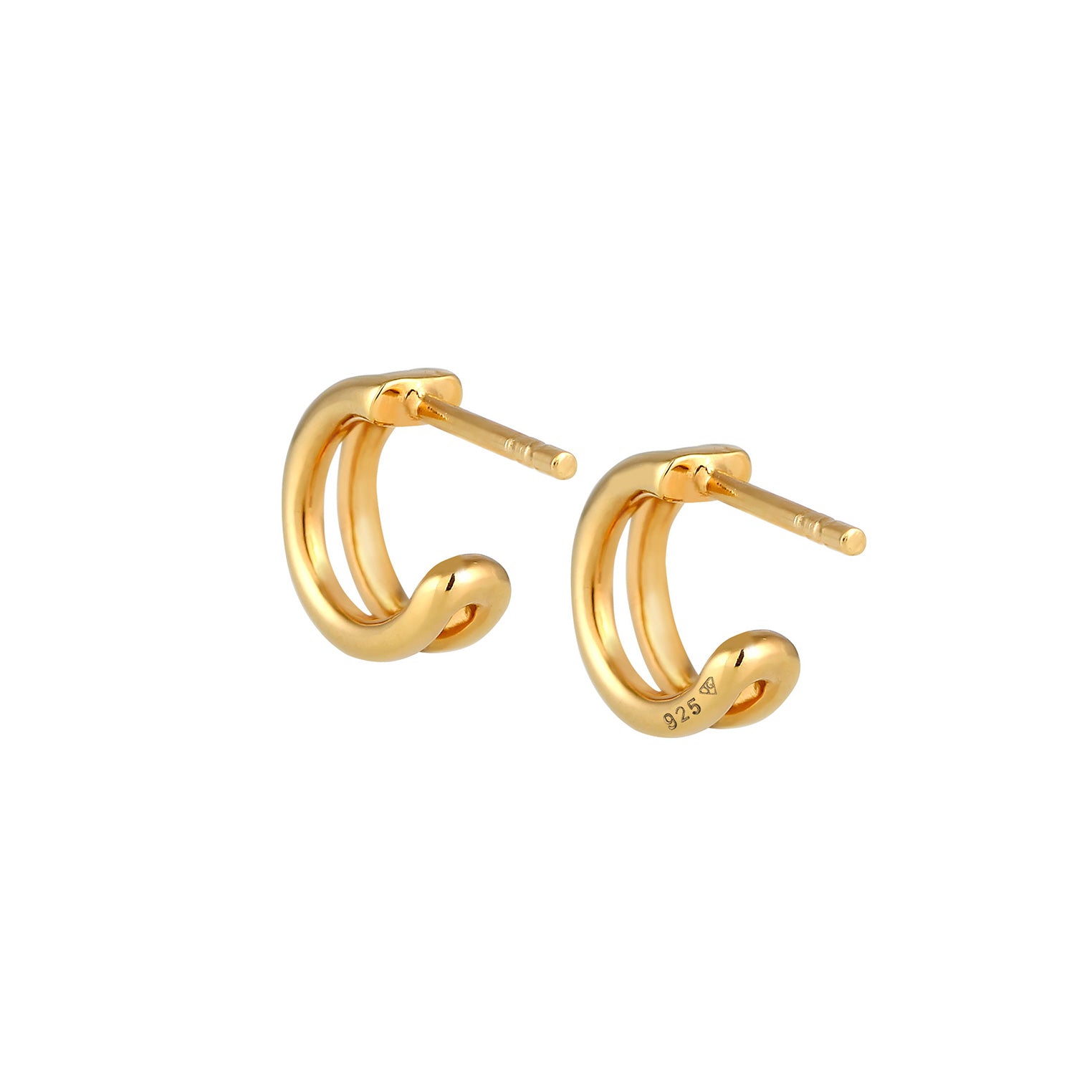 Gold - Elli | Ohrstecker | 925 Sterling Silber vergoldet