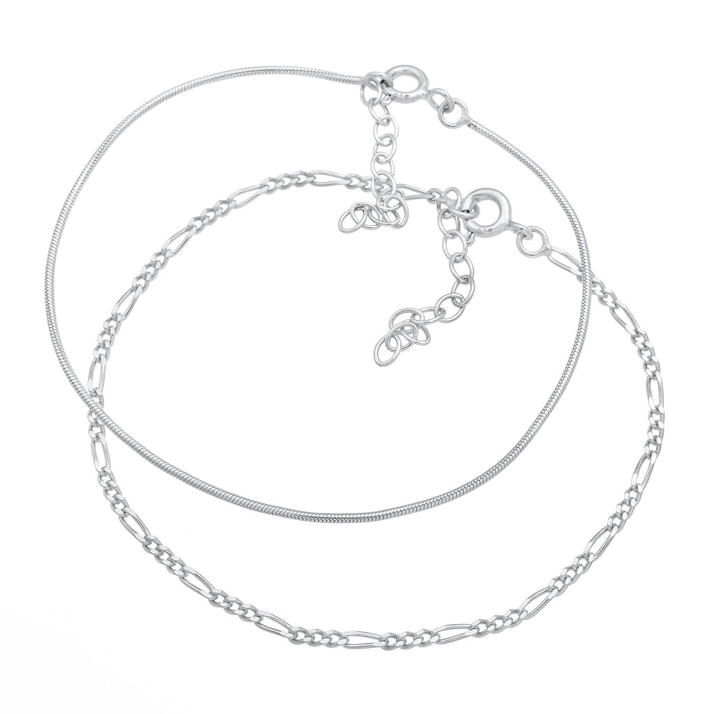 Silber - Elli | Schlangen-Armbandset | 925er Sterling Silber