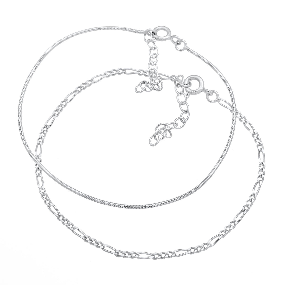 Silber - Elli | Schlangen-Armbandset | 925er Sterling Silber