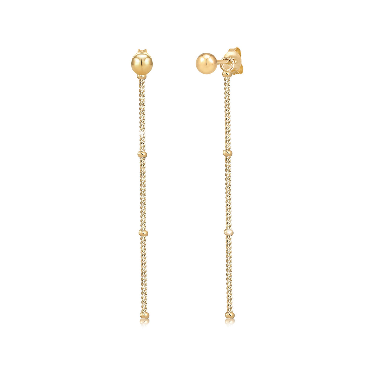 Gold - Elli | Kugel-Ohrhänger Geo | 925 Sterling Silber vergoldet