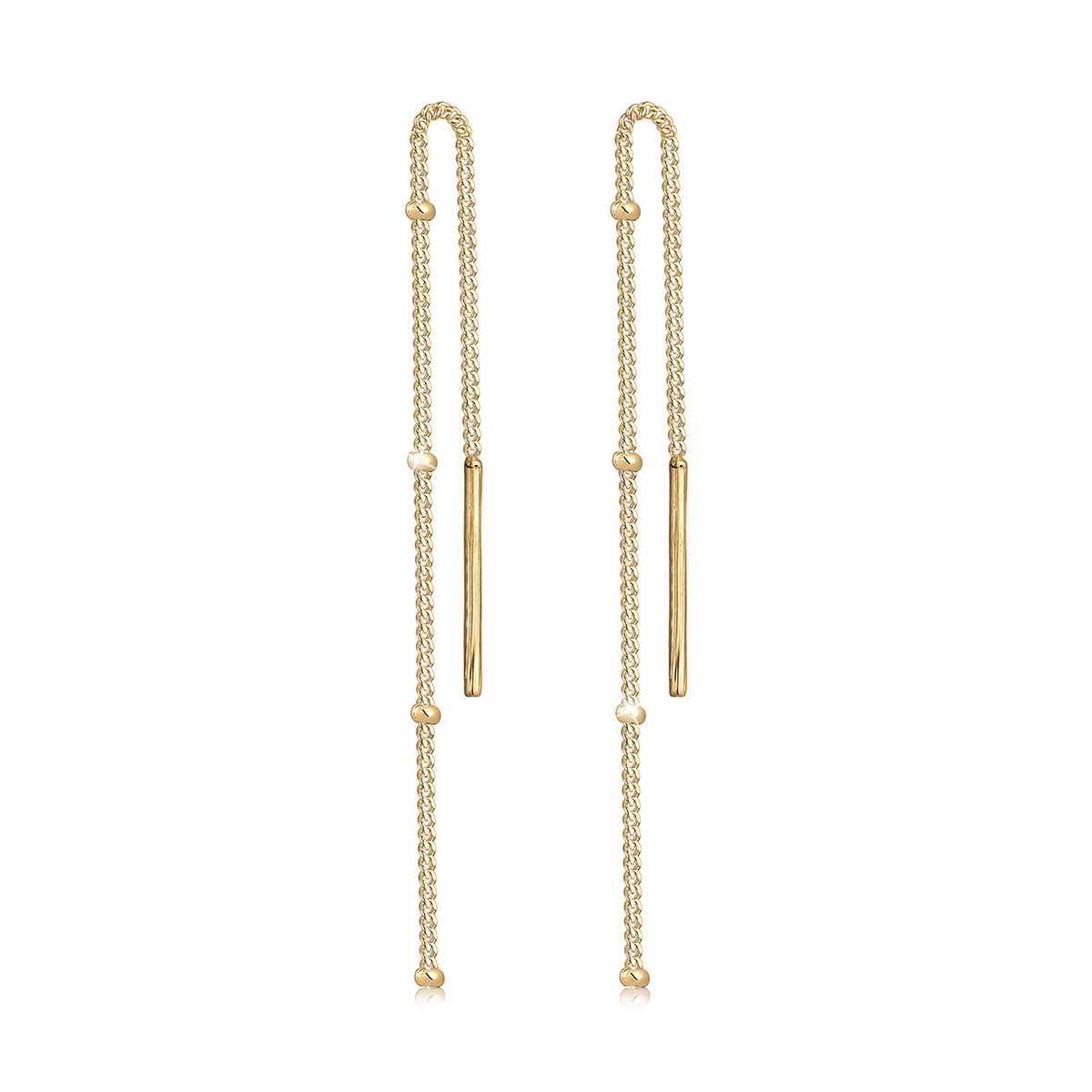 Gold - Elli | Kugel-Ohrhänger Geo | 925 Sterling Silber vergoldet