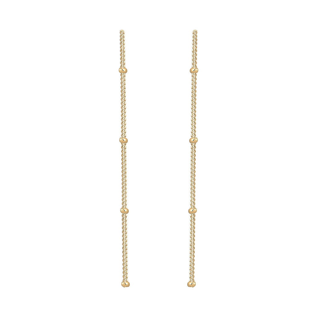 Gold - Elli | Kugel-Ohrhänger Geo | 925 Sterling Silber vergoldet