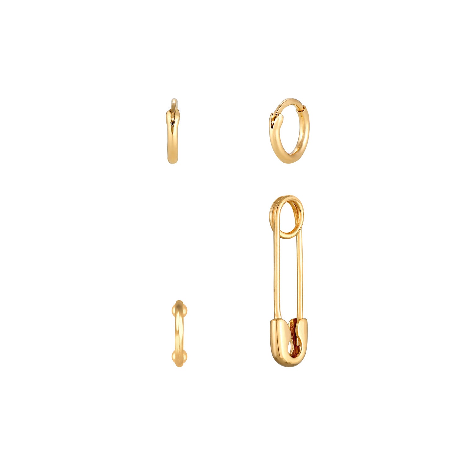 Gold - Elli | Ohrringset | 925 Sterling Silber vergoldet