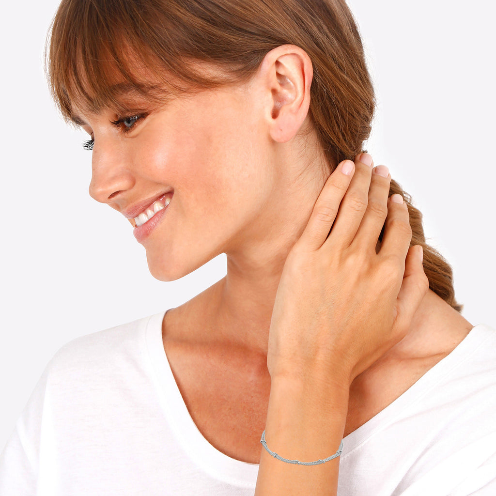 Silber - Elli | Gliederarmband Kugel | 925er Sterling Silber