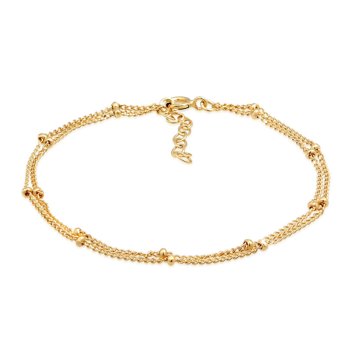 Gold - Elli | Gliederarmband Kugel | 925 Sterling Silber vergoldet
