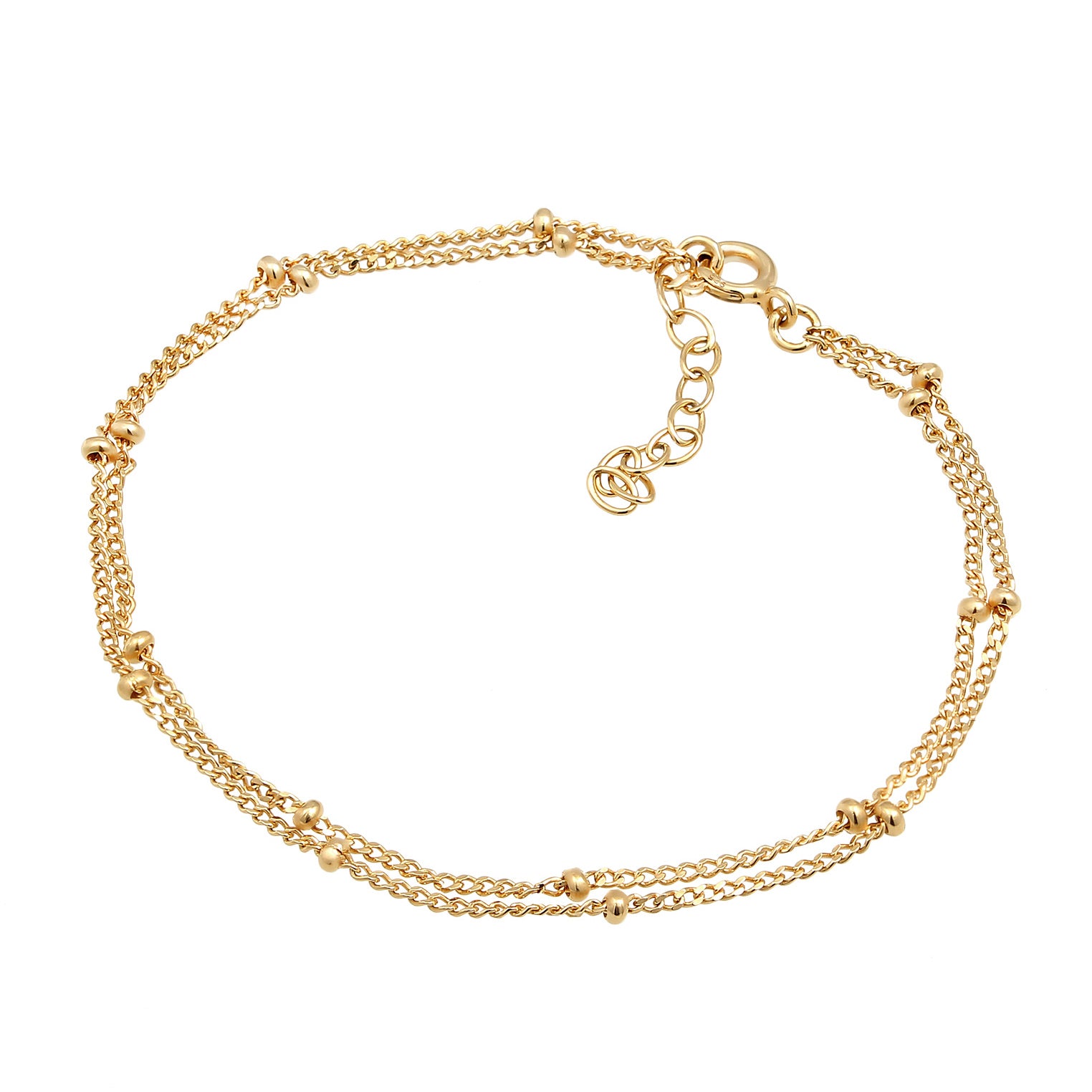 Gold - Elli | Gliederarmband Kugel | 925 Sterling Silber vergoldet