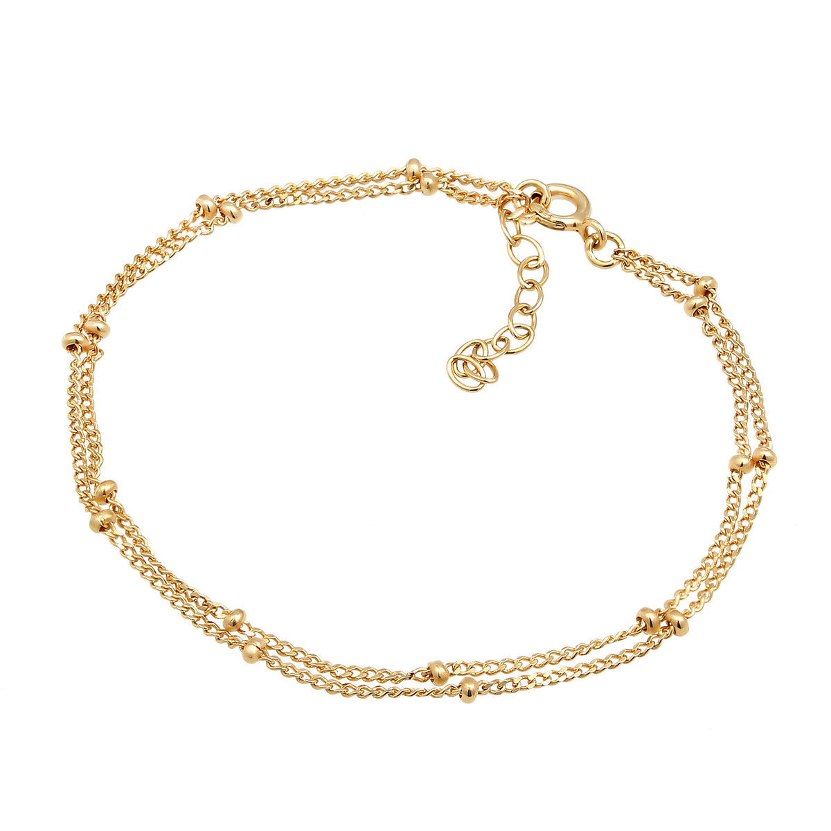 Gold - Elli | Gliederarmband Kugel | 925 Sterling Silber vergoldet
