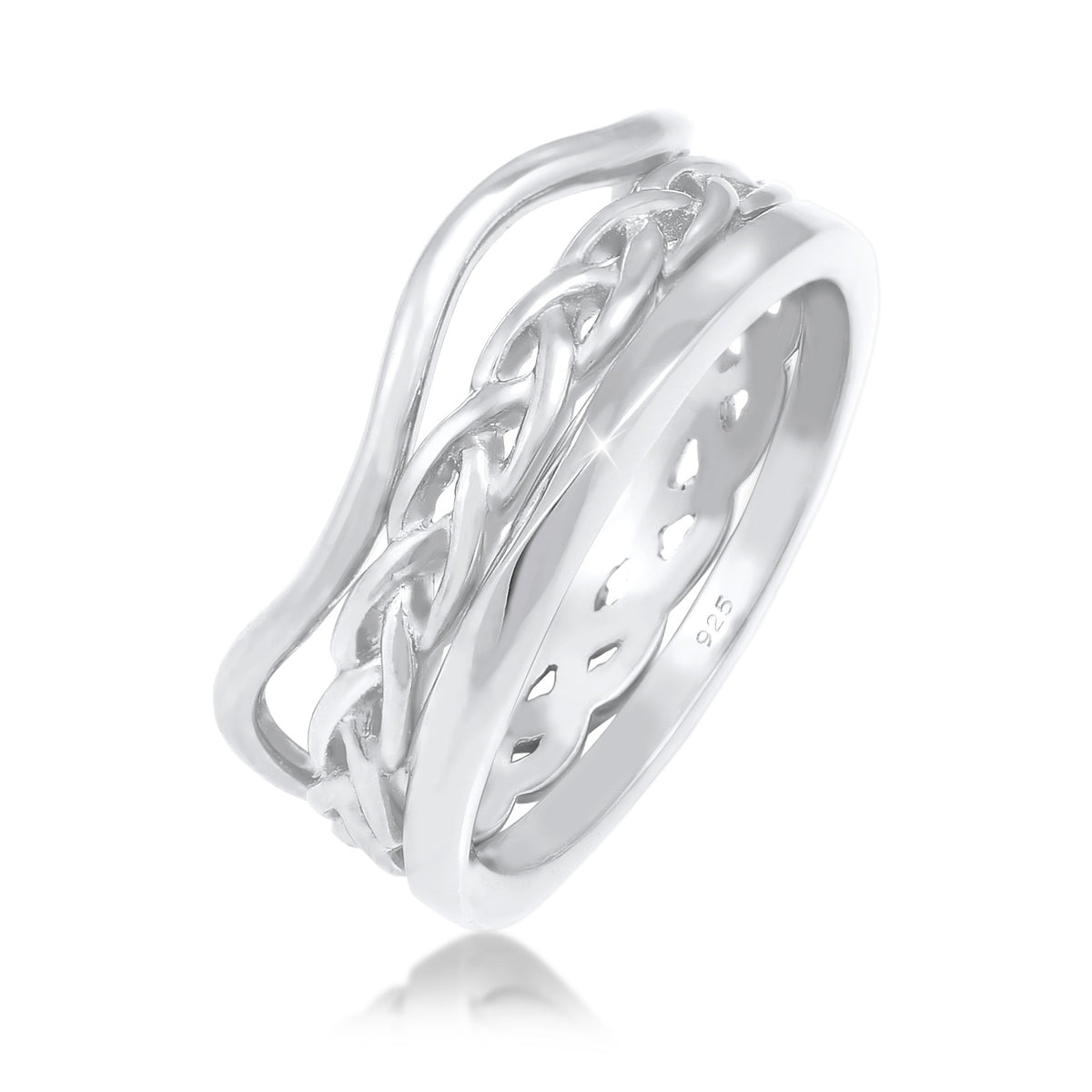 Silber - Elli | Ringset Knoten | 925er Sterling Silber