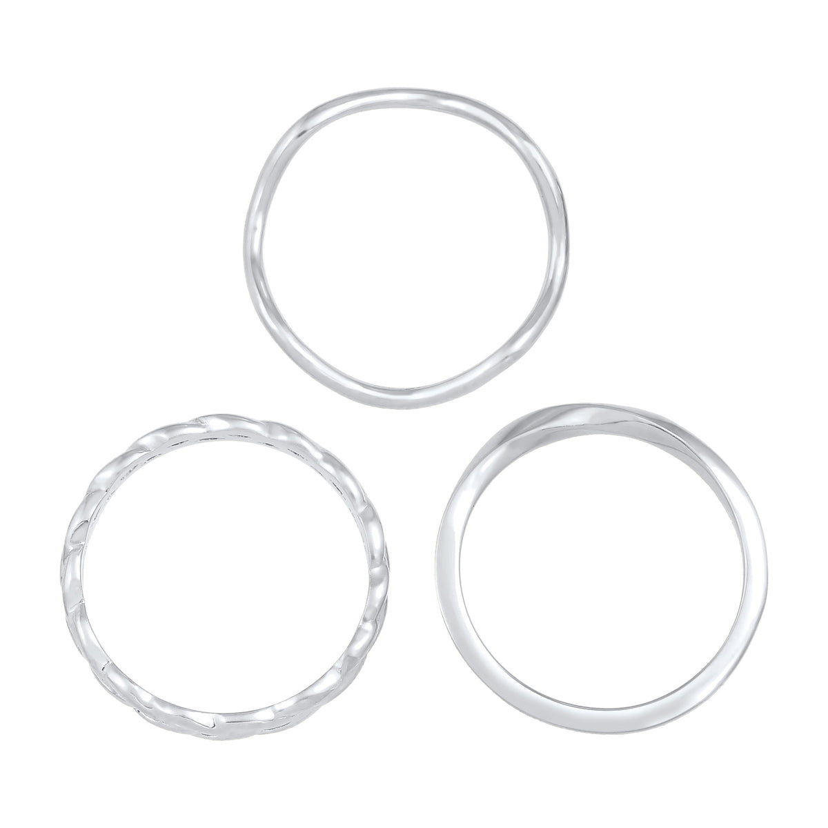 Silber - Elli | Ringset Knoten | 925er Sterling Silber