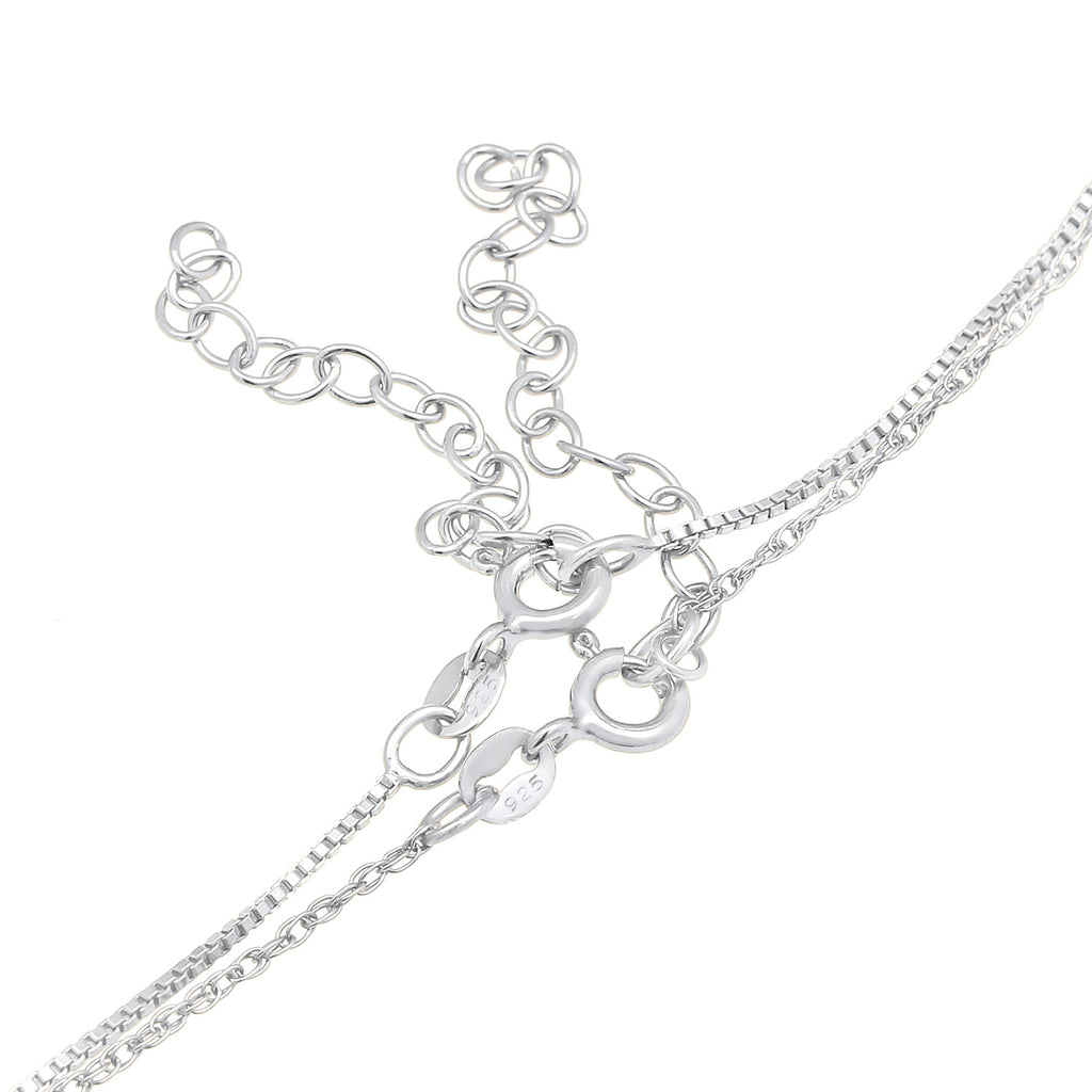 Silber - Elli | Choker Set Glieder- & Venezianerkette | 925er Sterling Silber