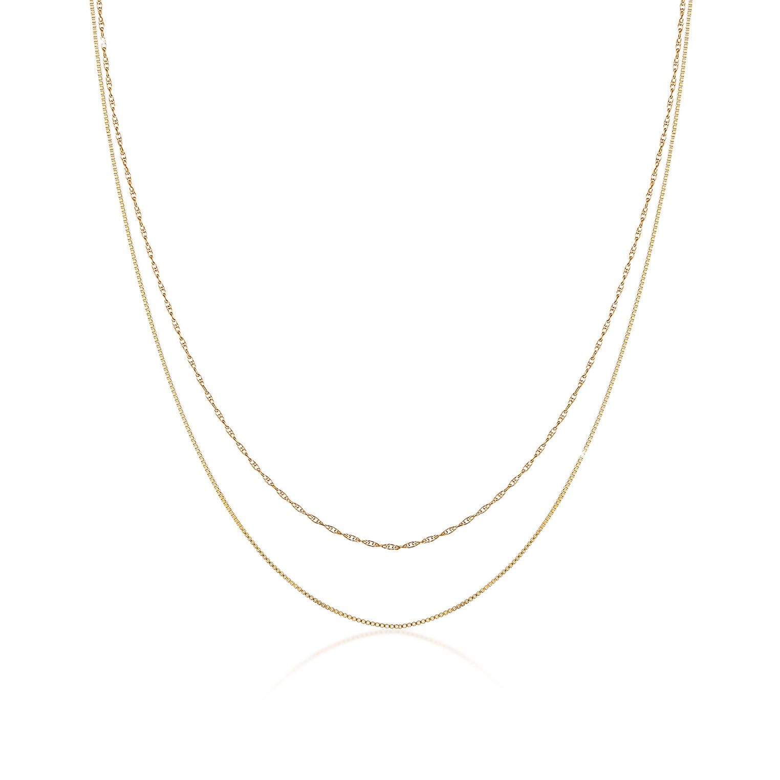 Gold - Elli | Halskettenset | 925 Sterling Silber vergoldet