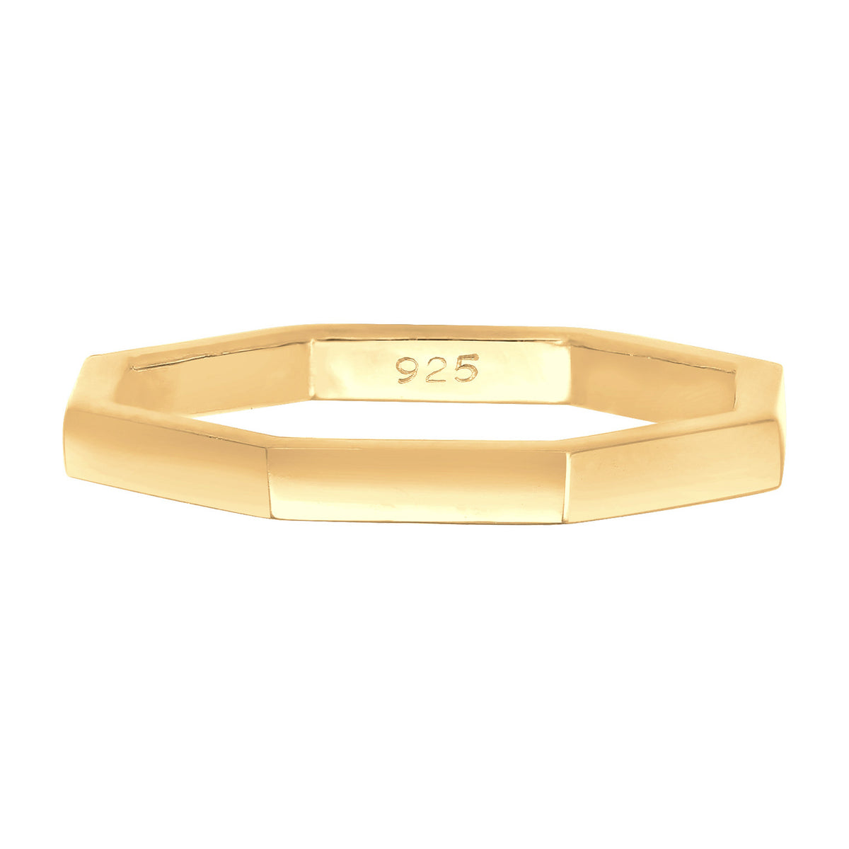 Gold - Elli | Ring Geo | 925 Sterling Silber vergoldet
