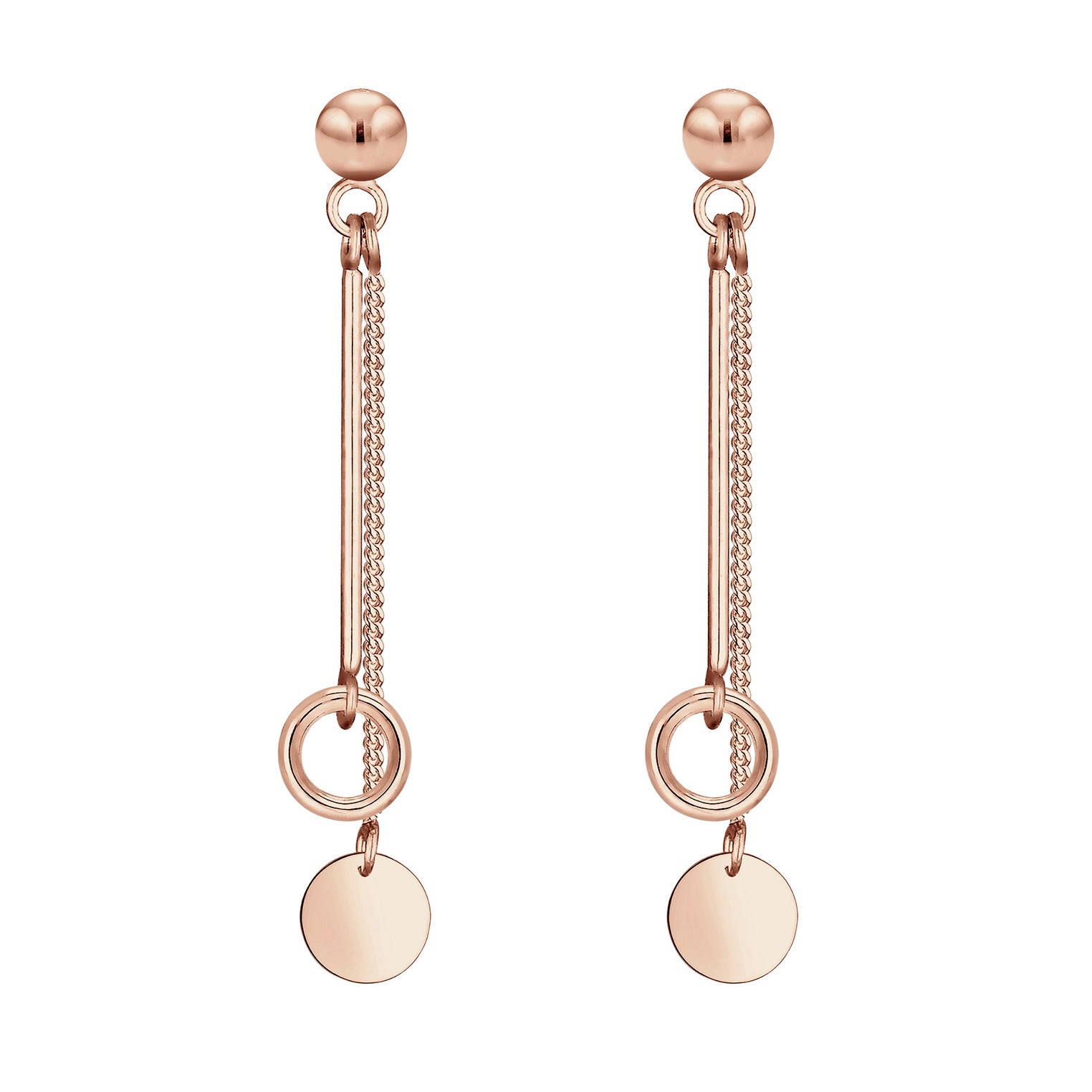 Roségold - Elli | Ohrhänger Ear Chain | 925 Sterling Silber Rosegold